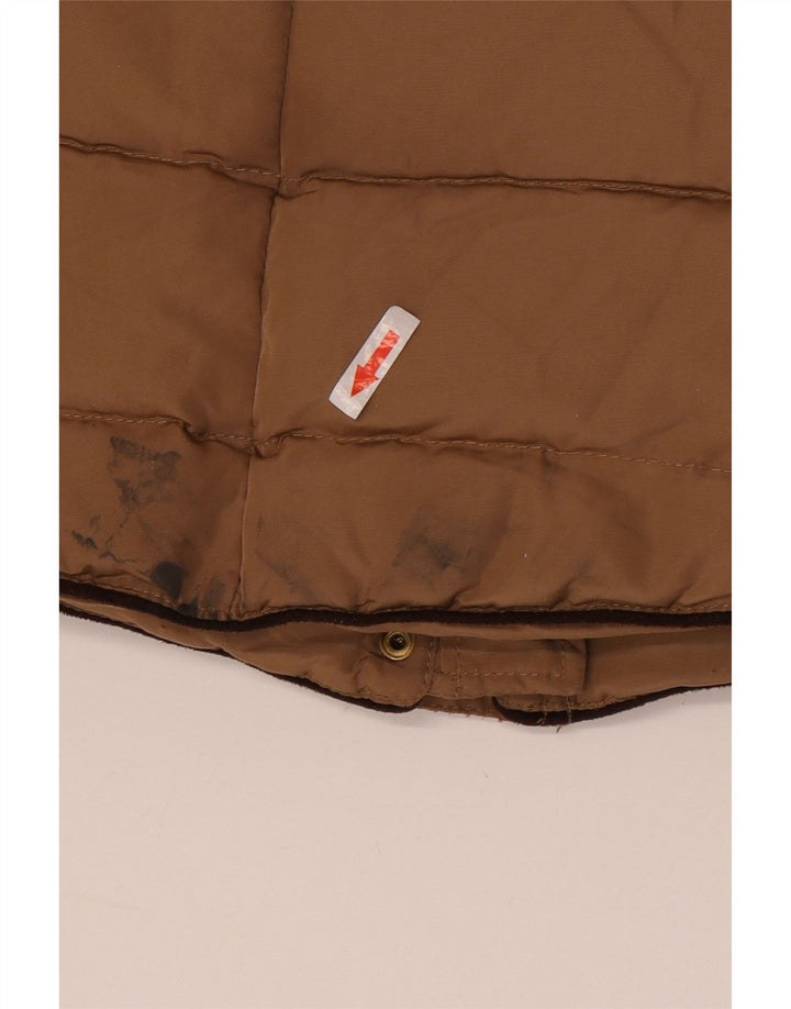 Zara Γυναικείο μπουφάν με κουκούλα UK 14 Large Brown Πολυεστέρας