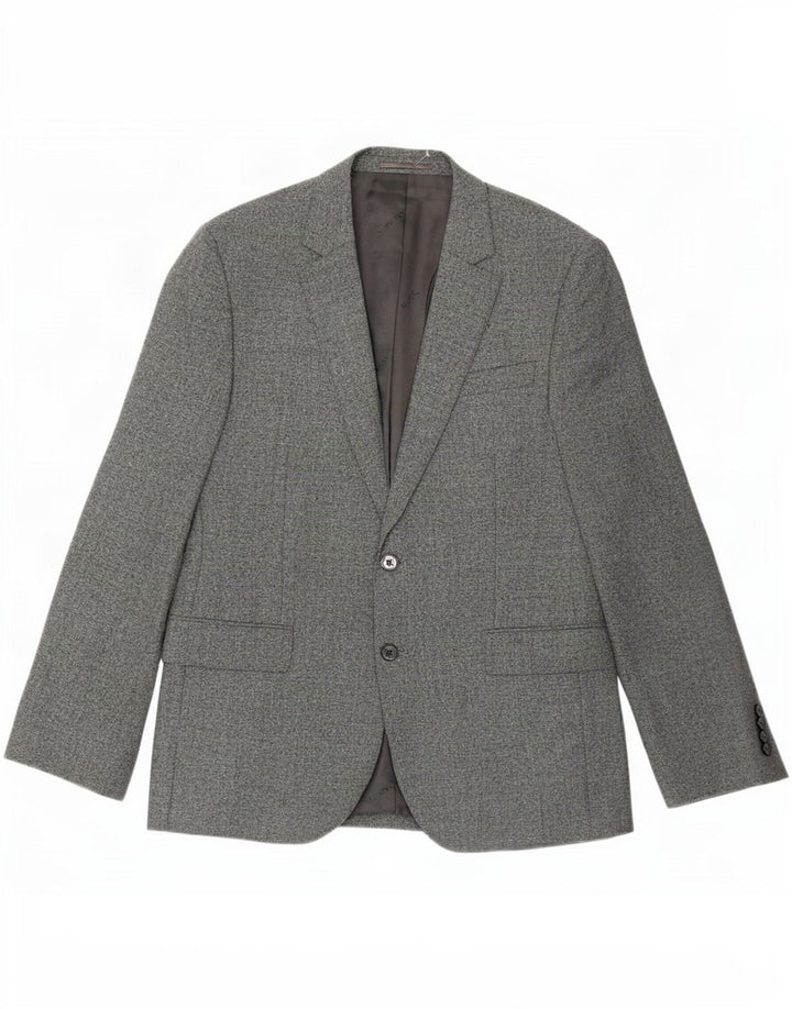 Jaeger Ανδρικό σακάκι με 2 κουμπιά UK 40 Large Grey Wool