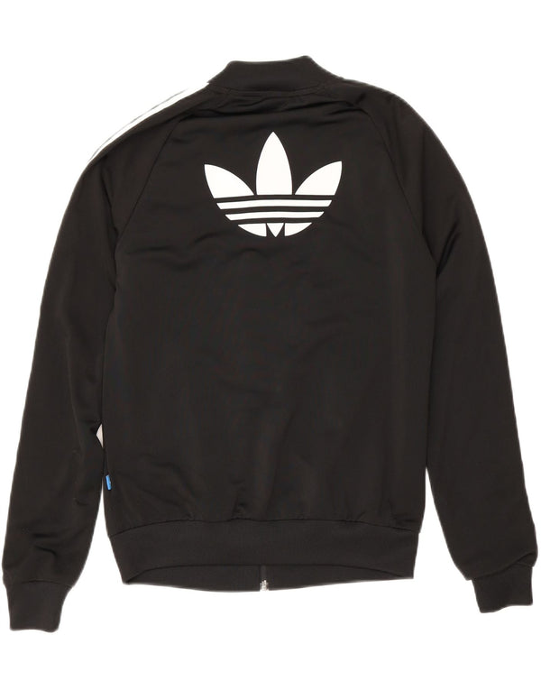 Γυναικεία αθλητική φόρμα γραφικών Adidas Top Jacket UK 6 XS Μαύρο Πολυεστέρας