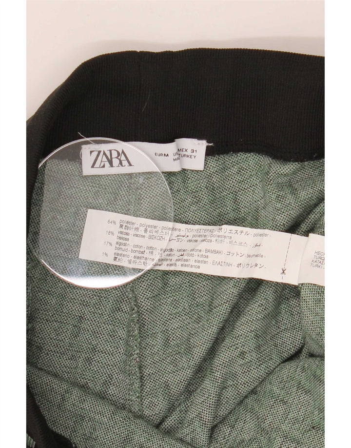Ανδρική φόρμα Zara Παντελόνι Joggers Μεσαίου πράσινου γεωμετρικού πολυεστέρα