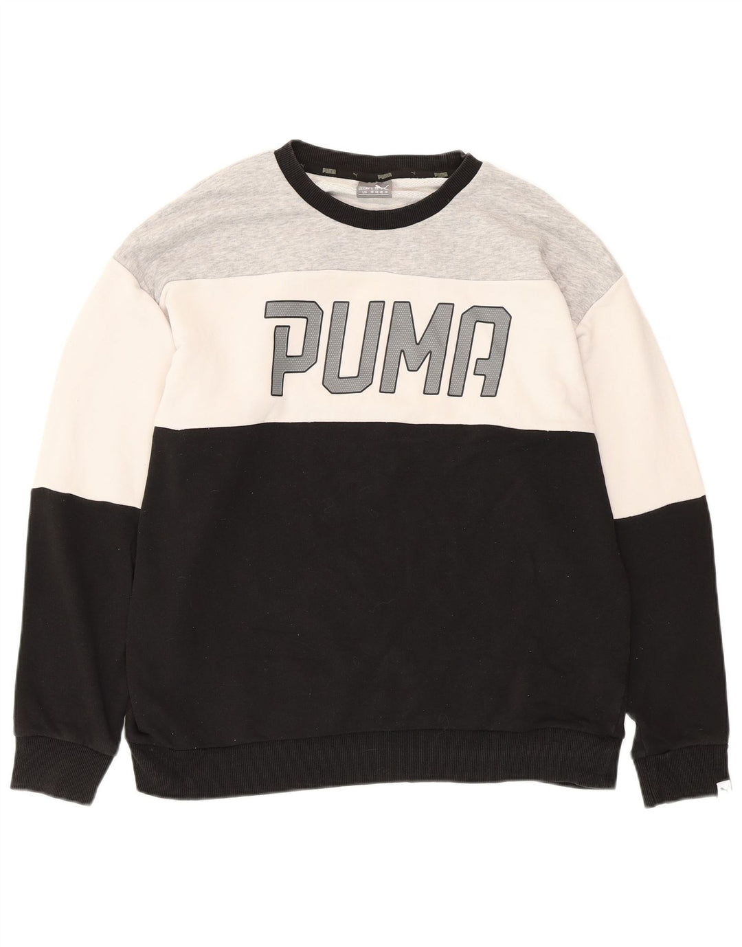 Γυναικείο γραφικό φούτερ PUMA Jumper UK 14 Large Black Colourblock