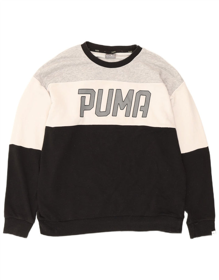 Γυναικείο γραφικό φούτερ PUMA Jumper UK 14 Large Black Colourblock