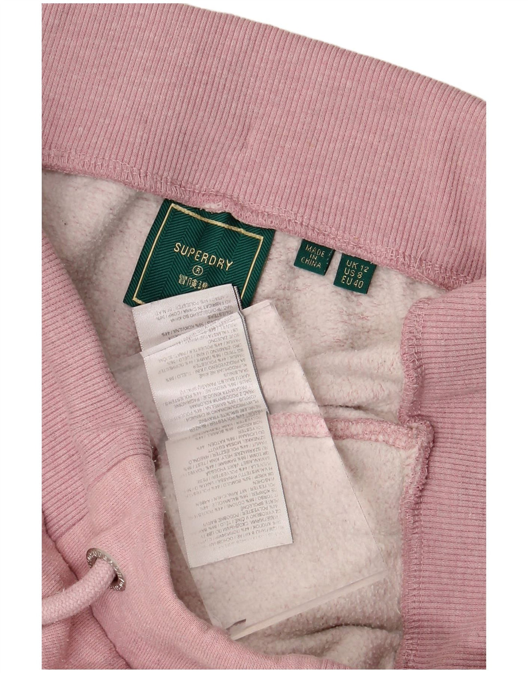 Γυναικεία αθλητική φόρμα Superdry Παντελόνι Joggers UK 12 Medium Pink Polyester