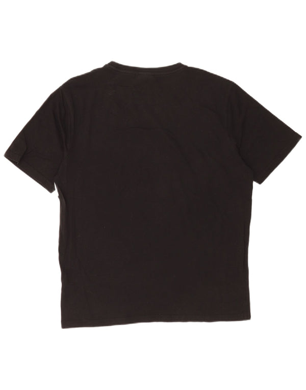 Ανδρικό γραφικό μπλουζάκι Ellesse Top Medium Black Colourblock Βαμβακερό