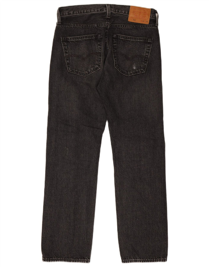 Levi's Mens 501 Straight Jeans W28 L28 Γκρι βαμβακερό