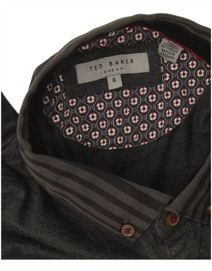 Ted Baker Ανδρικό πουκάμισο Polo Size 6 2XL Grey Polyester