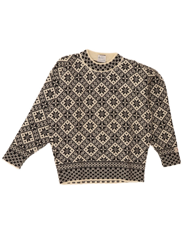 Dale of Norway Γυναικείο πουλόβερ με λαιμόκοψη στο UK 14 Medium Beige Fair Isle