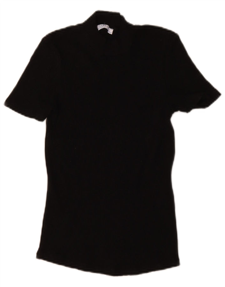 Zara Γυναικείο T-Shirt Top UK 8 Small Black