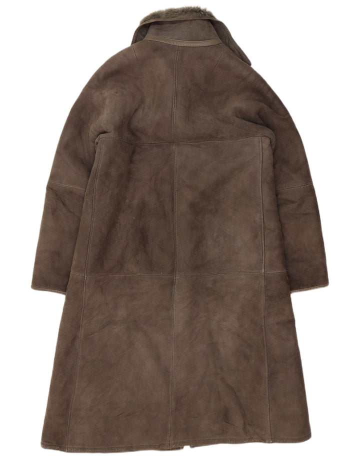 Vintage Γυναικείο Παλτό Shearling IT 42 Medium Grey Shearling