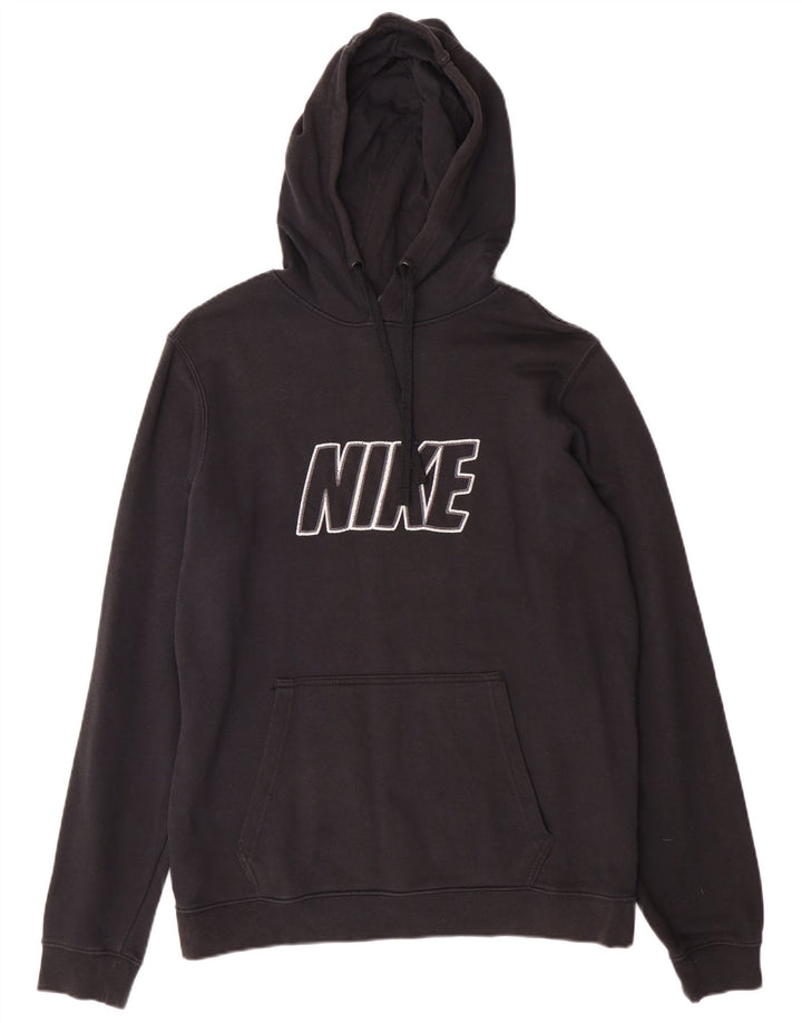 Ανδρικό γραφικό κουκούλα Nike, μεσαίο μαύρο βαμβακερό