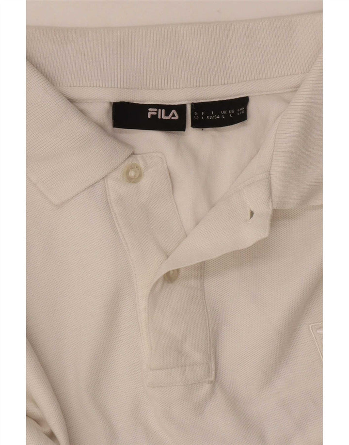 Fila Ανδρικό Πόλο Μπλουζάκι Μεγάλο Λευκό