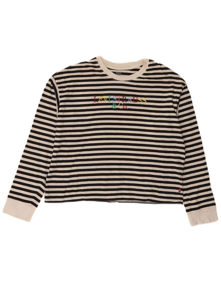 LEVI'S Γυναικείο τοπ μακρυμάνικο 14 μεσαίο μαύρο ριγέ