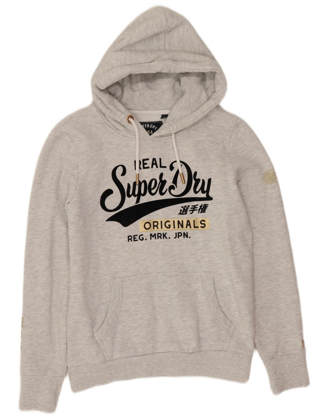 Superdry Γυναικείο γραφικό κουκούλα UK 12 Medium Grey Polyester