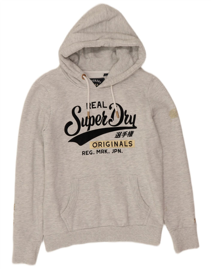 Superdry Γυναικείο γραφικό κουκούλα UK 12 Medium Grey Polyester