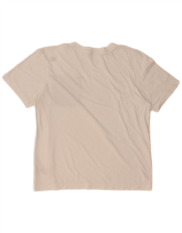 Calvin Klein Ανδρικό γραφικό T-Shirt Top Μικρό λευκό βαμβακερό
