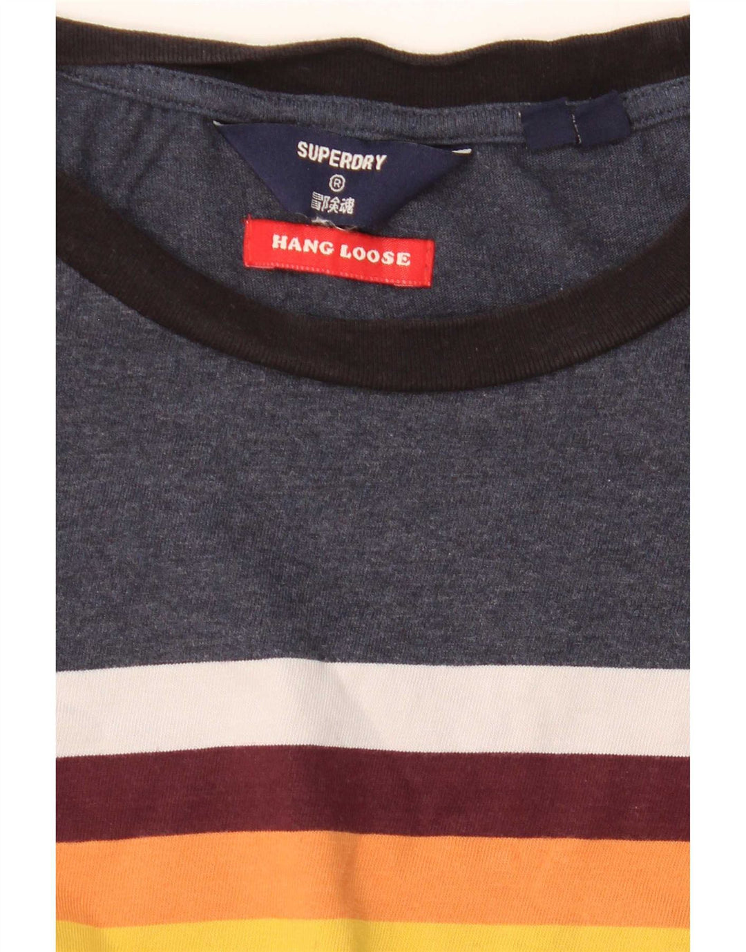 Ανδρικό T-Shirt Superdry Top Medium Navy Blue Colourblock