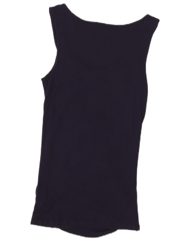 Guess Γυναικεία Αμάνικη Μπλούζα Τοπ UK 8 Small Navy Blue
