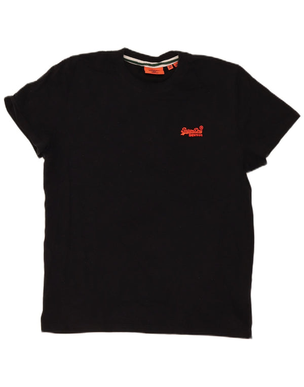 Superdry Γυναικείο T-Shirt Top 2XL Μαύρο βαμβακερό