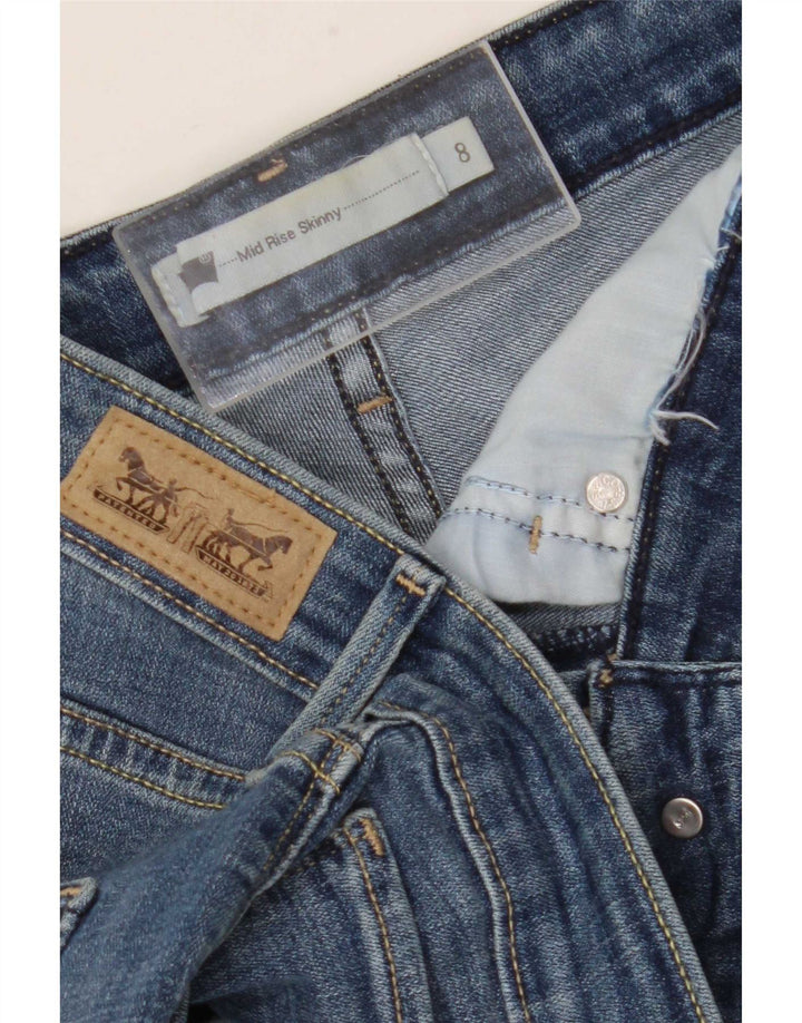 Γυναικείο ψηλό ψηλό στενό τζιν Levi's US 8 Medium W30 L31 Blue
