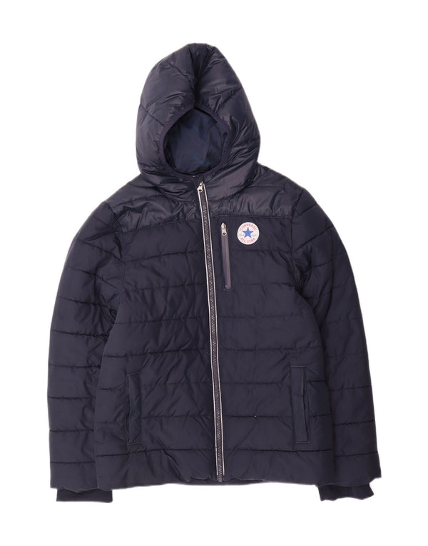 Μπουφάν Converse Boys με κουκούλα με επένδυση 13-14 ετών XL Navy Blue