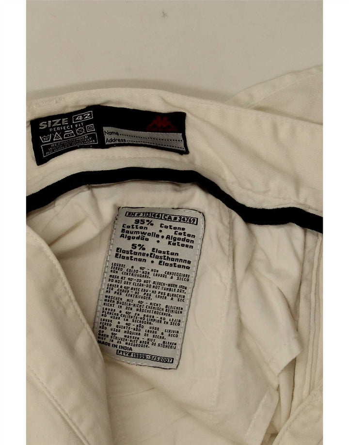 Γυναικείο σορτς Chino Kappa IT 42 Medium W30 Off White Βαμβακερό