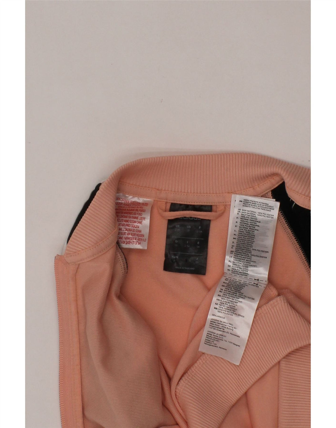 Κορίτσια αθλητική φόρμα ADIDAS Top μπουφάν 2-3 ετών Pink Colourblock Polyester