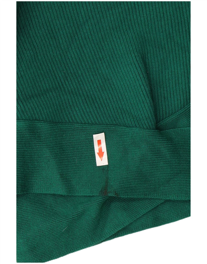 Zara Γυναικείο Crop Top Μακρυμάνικο UK 12 Μεσαία Πράσινη Βισκόζη