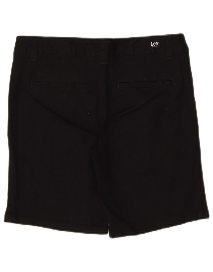 LEE Womens Chino Shorts US 7 Medium W30  Black Cotton