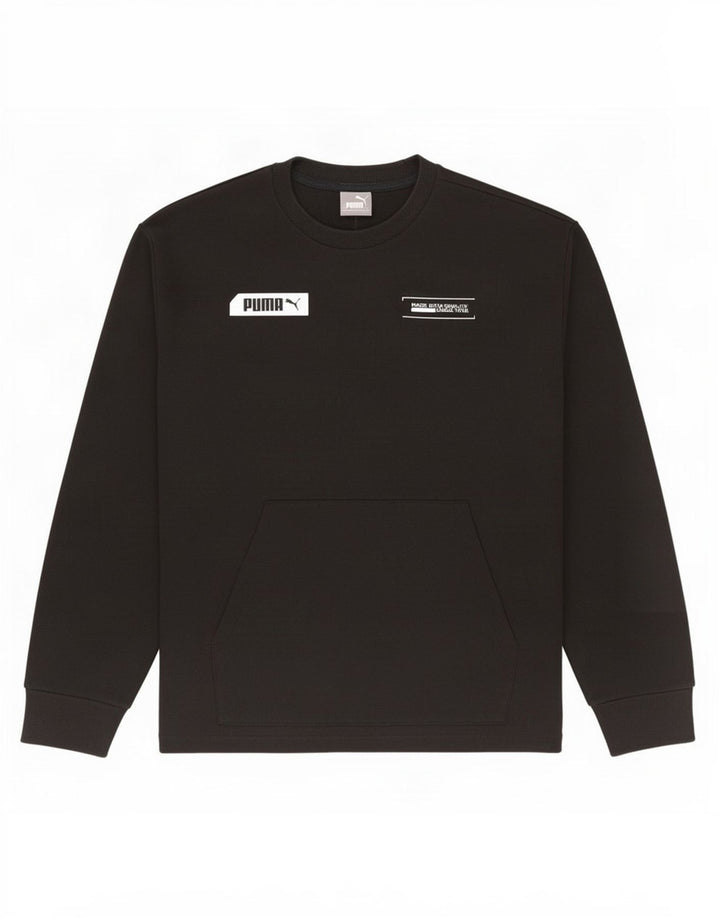 Ανδρικό γραφικό φούτερ Puma Jumper Μικρό μαύρο βαμβακερό