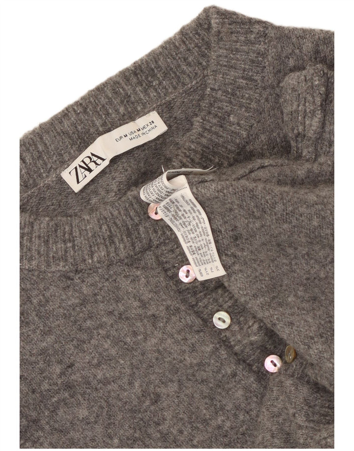 Zara Γυναικείο Bolero Jumper UK 14 Medium Grey Polyester