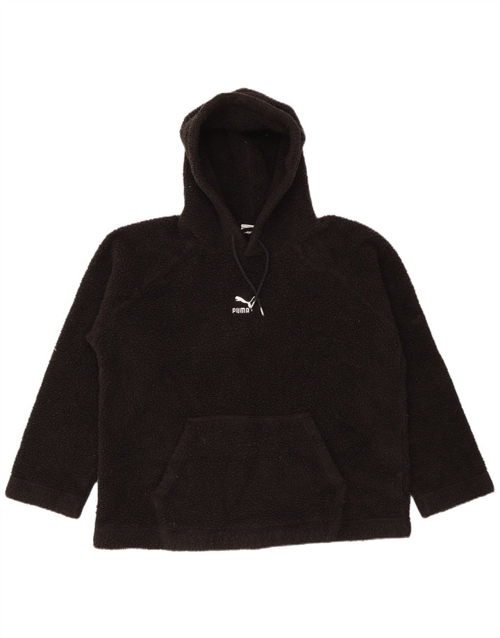 Puma Ανδρική κουκούλα Fleece Jumper Μεσαίο μαύρο πολυεστέρα