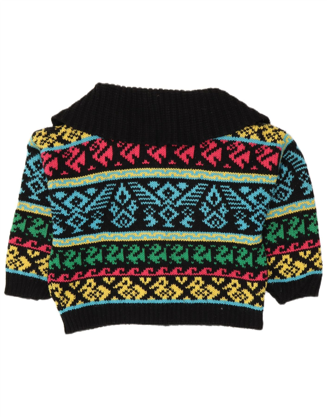 Γυναικείο πουλόβερ με ζακέτα VINTAGE UK 16 Μεγάλο Πολύχρωμο