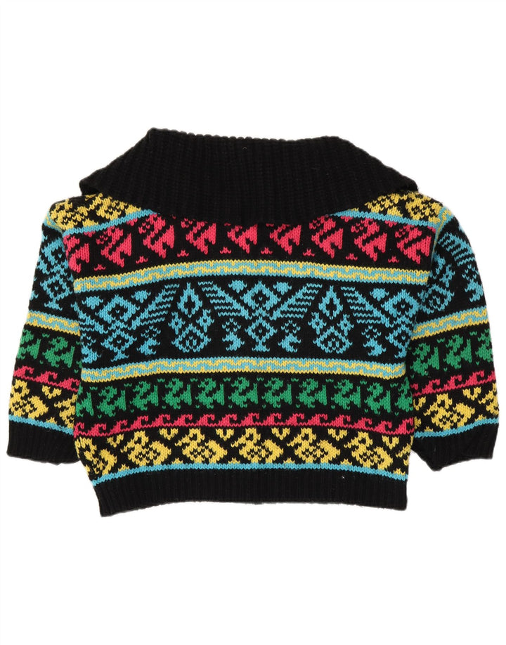 Γυναικείο πουλόβερ με ζακέτα VINTAGE UK 16 Μεγάλο Πολύχρωμο