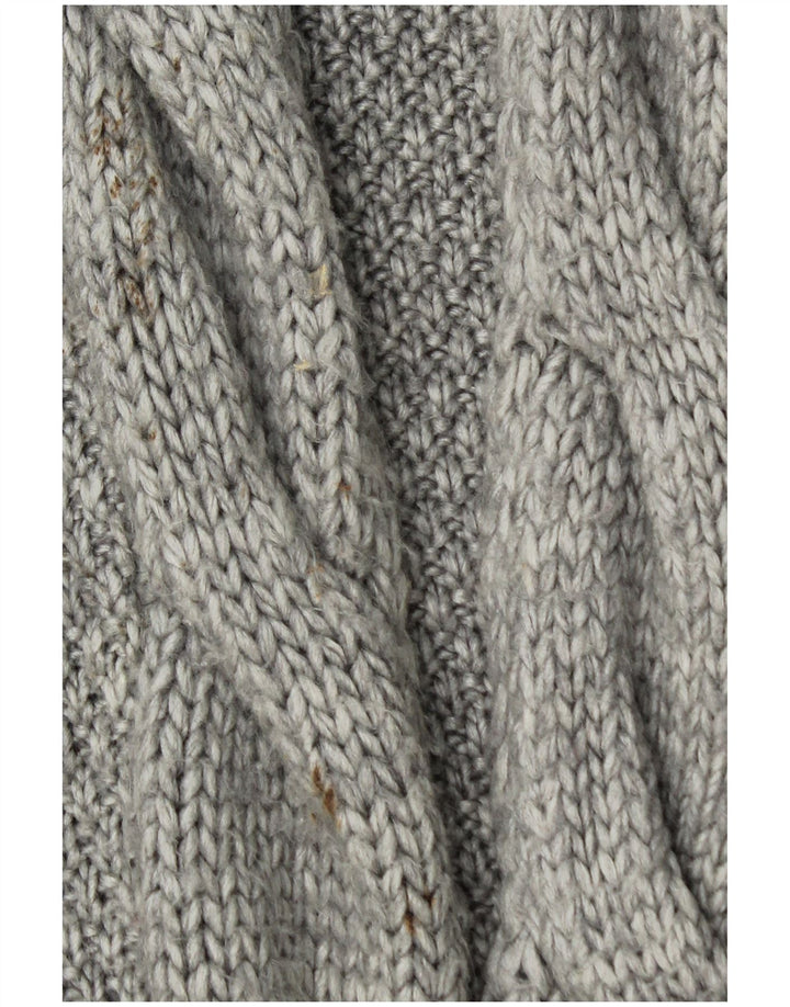 Zara Γυναικείο Longline Ζακέτα πουλόβερ UK 14 Medium Grey