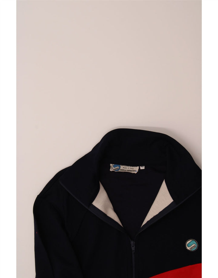 SAMAS Mens Tracksuit Top Jacket UK 40 Medium Black Colourblock Polyamide Vintage Samas and Second-Hand Samas from Messina Hembry 
