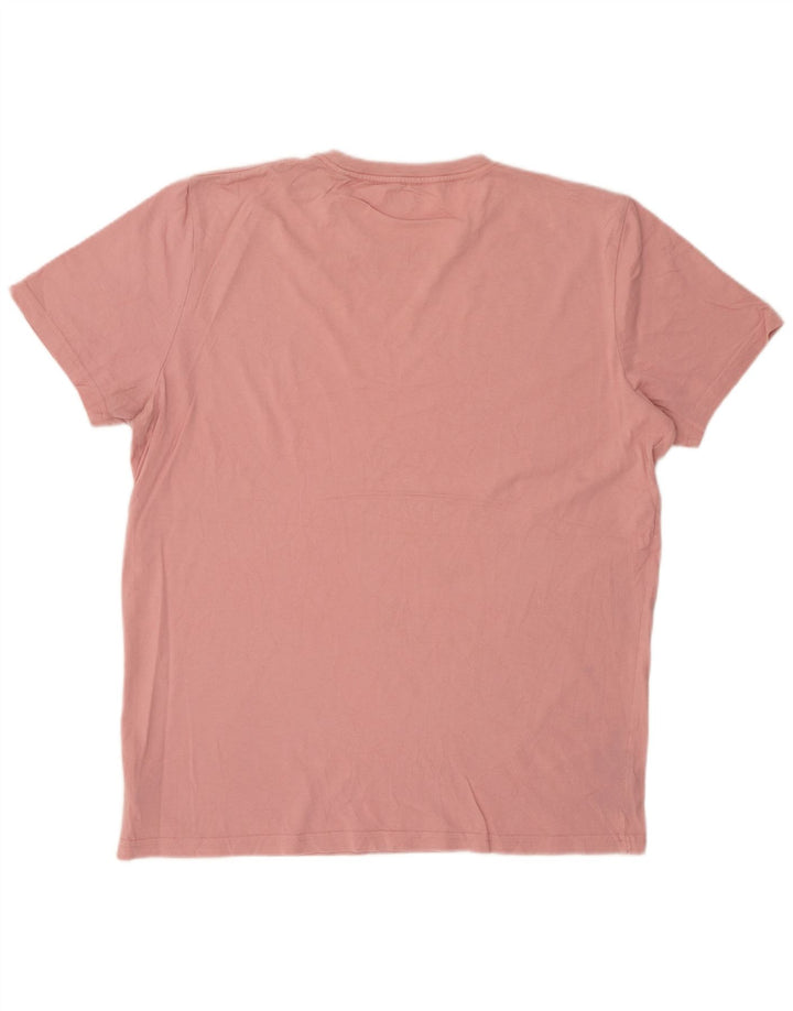 Ανδρικό T-Shirt JOULES Top μεγάλο ροζ βαμβακερό