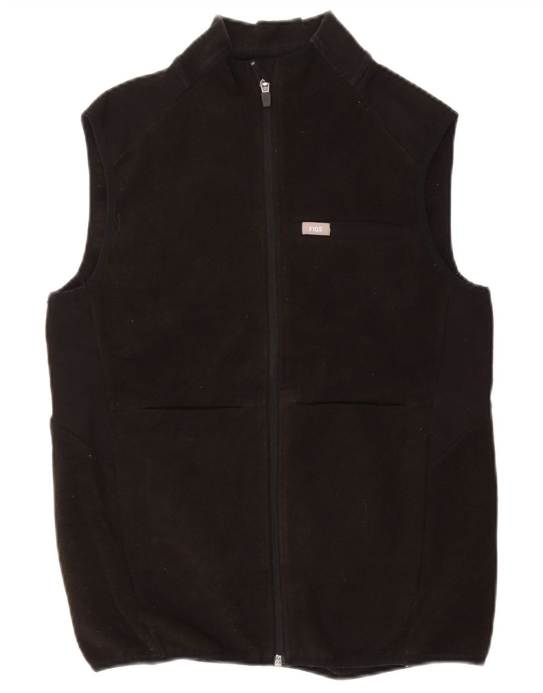 FIGS Γυναικείο Fleece Gilet UK 10 Small Black Polyester