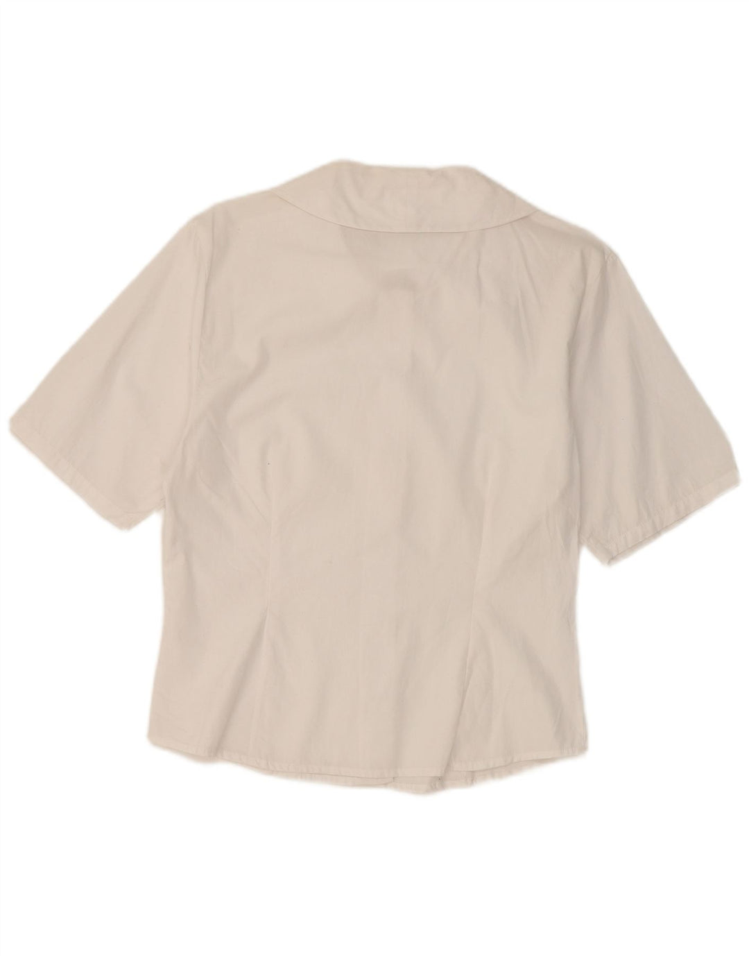 Vintage γυναικείο κοντομάνικο μπλούζα UK 12 Medium White