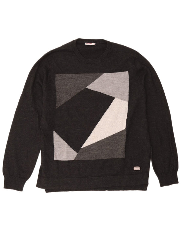 Ανδρικό πουλόβερ Carrera Crew Neck Jumper XL Γκρι γεωμετρικό ακρυλικό