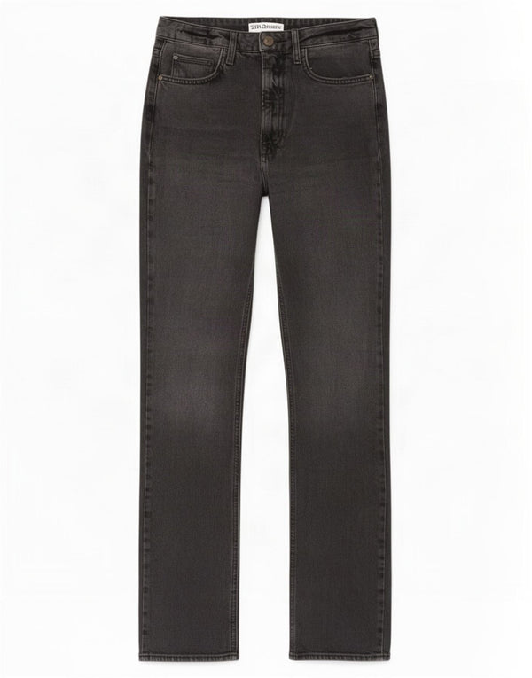 Zara γυναικεία ψηλόμεσα ταλαιπωρημένα τζιν EU 38 Small W28 L34 Γκρι βαμβακερό