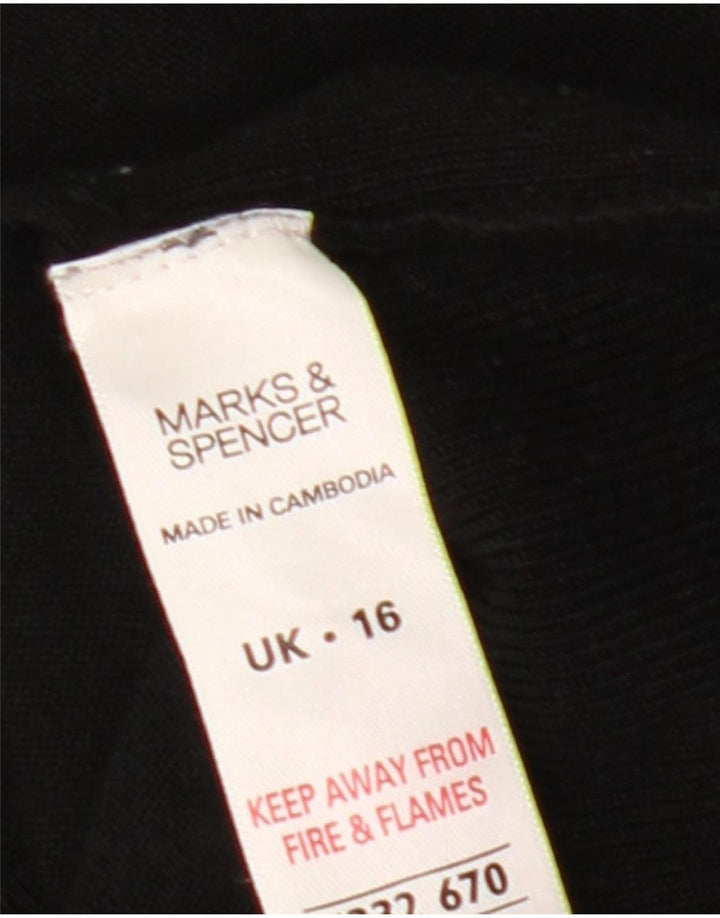 Marks & Spencer Γυναικεία ζακέτα πουλόβερ UK 16 μεγάλη μαύρη βισκόζη