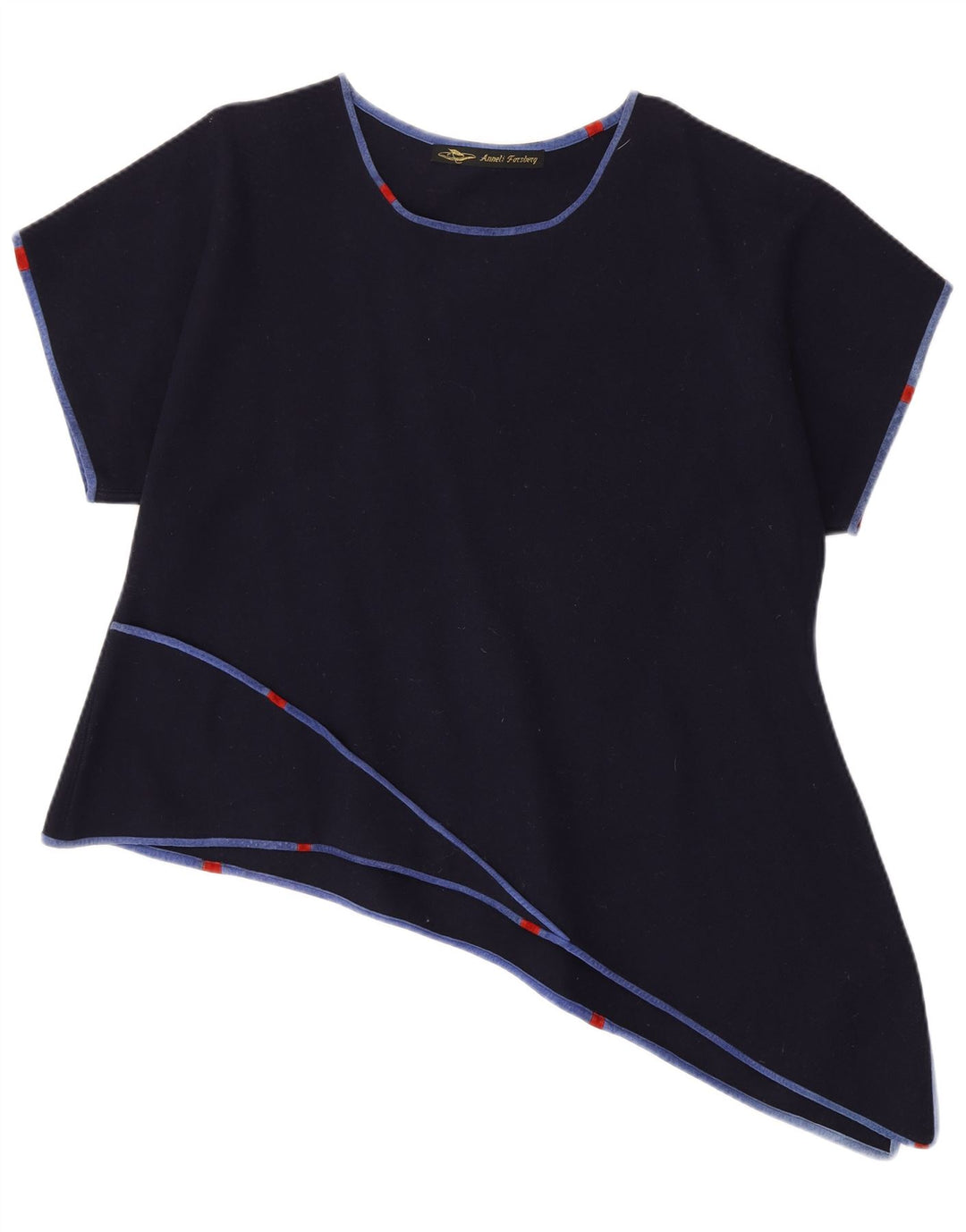 Vintage γυναικείο ασύμμετρο τοπ UK 18 XL Navy Blue