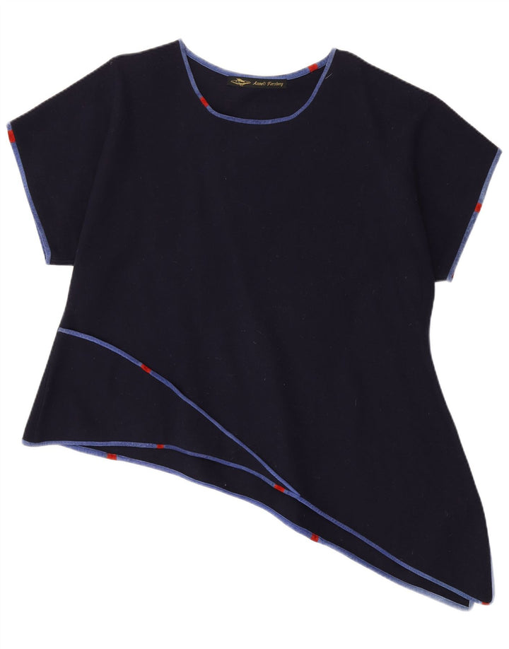 Vintage γυναικείο ασύμμετρο τοπ UK 18 XL Navy Blue