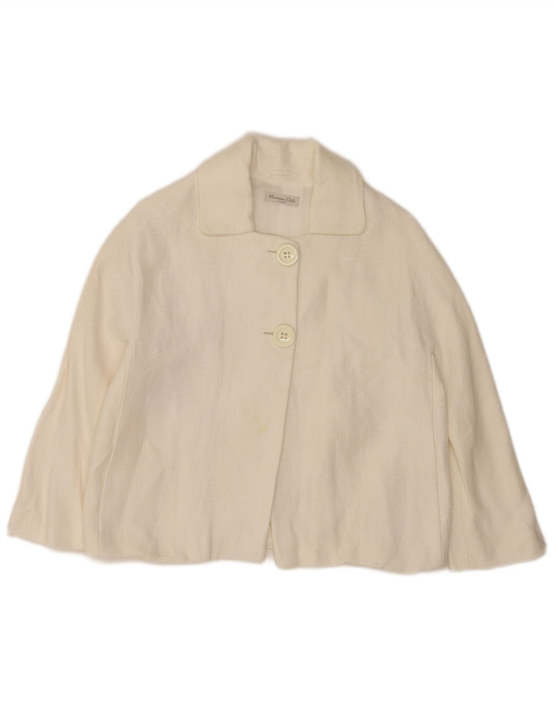 Massimo Dutti Γυναικείο σακάκι σακάκι με 2 κουμπιά Crop EU 38 Medium White