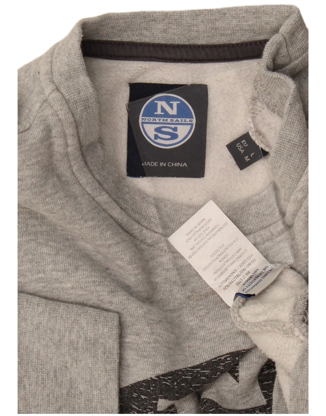 Γυναικεία γραφική φούτερ NORTH SAILS Jumper UK 14 Medium Grey Flecked