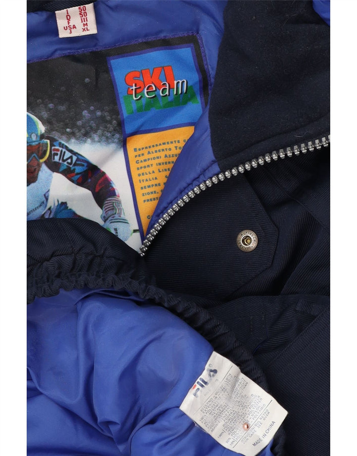 Ανδρικό μπουφάν FILA με κουκούλα με κουκούλα IT 50 Medium Navy Blue Colourblock