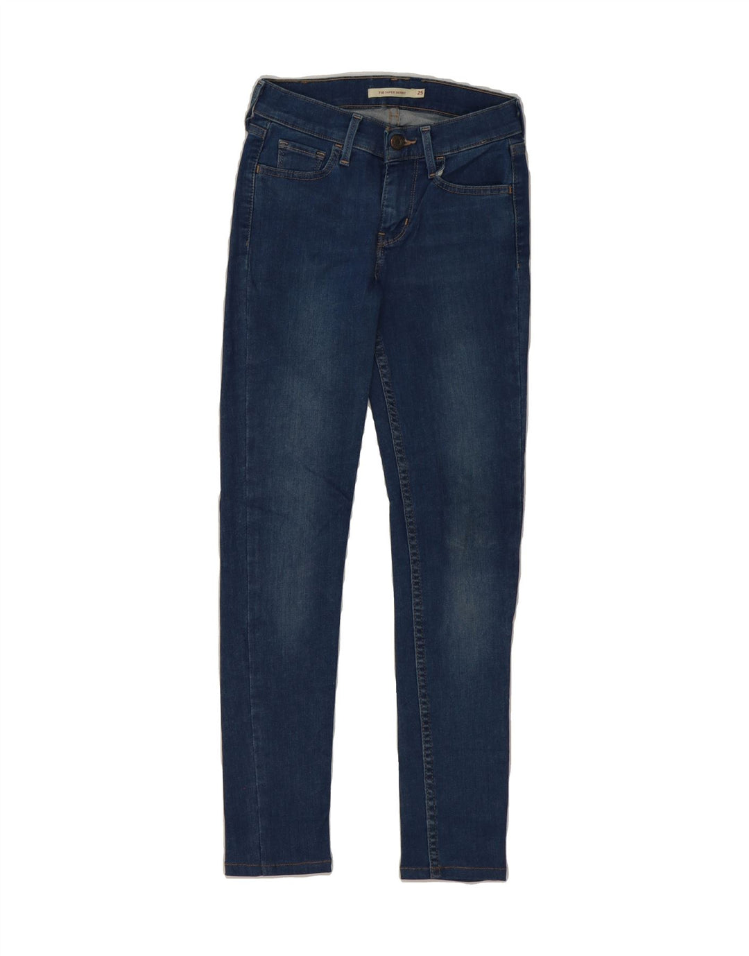 LEVI'S Womens 710 Super Skinny Jeans W25 L26 Blue Vintage Levi's and Second-Hand Levi's from Messina Hembry 
