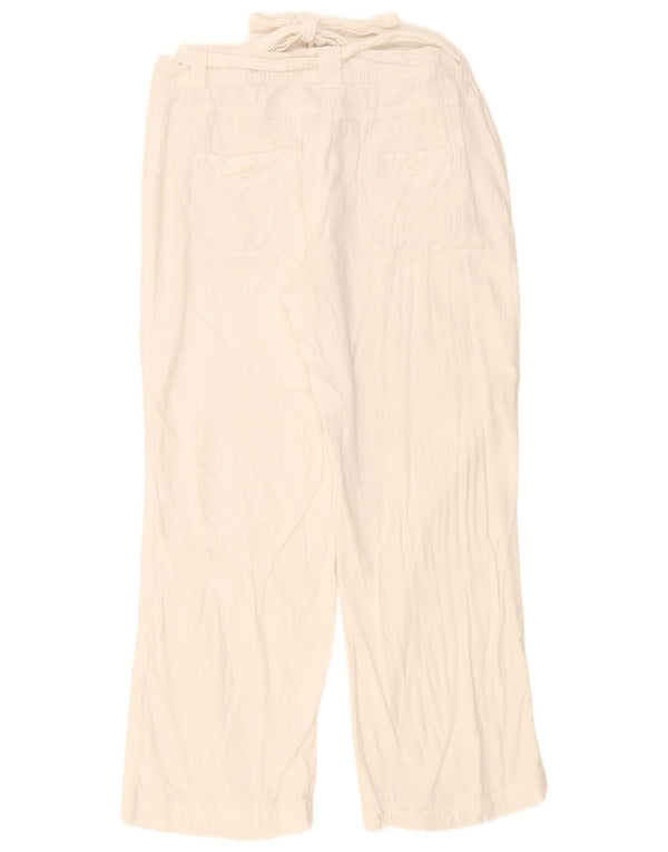 Marks & Spencer Γυναικεία Casual Παντελόνια UK 16 Large W36 L27 Λευκά Λευκά