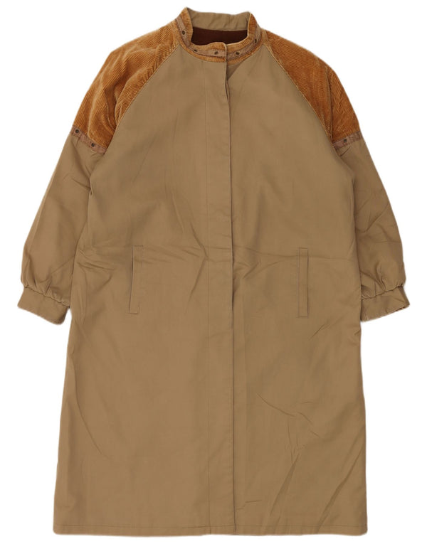 Γυναικείο παλτό VINTAGE Windbreaker UK 16 Large Brown Colourblock