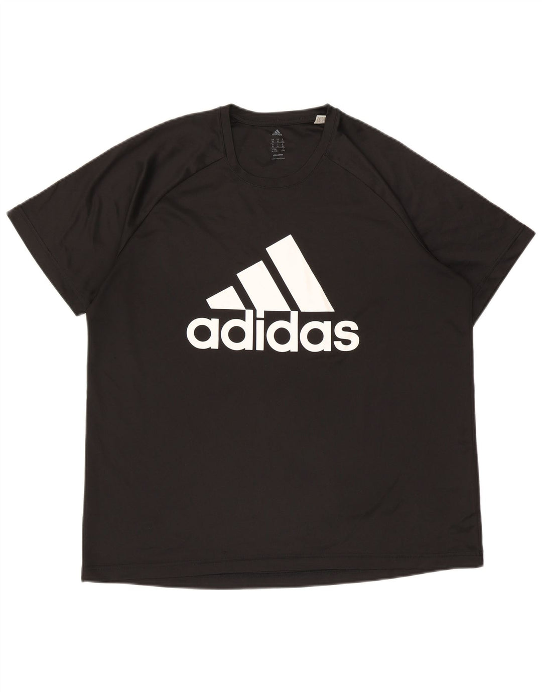 Ανδρικό γραφικό T-Shirt Adidas Climalite Top XL μαύρο πολυεστέρα